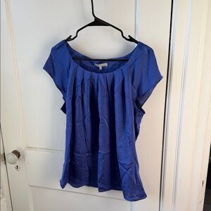 Violet & Claire Royal Blue Pleated Blouse